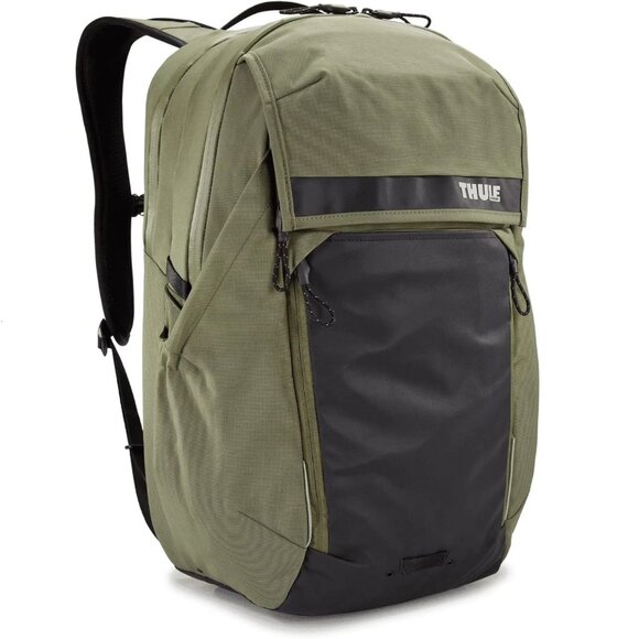 NEW Thule Paramount Commuter Backpack 27L Olivine w Reflective Rain Cover - Picture 2 of 14